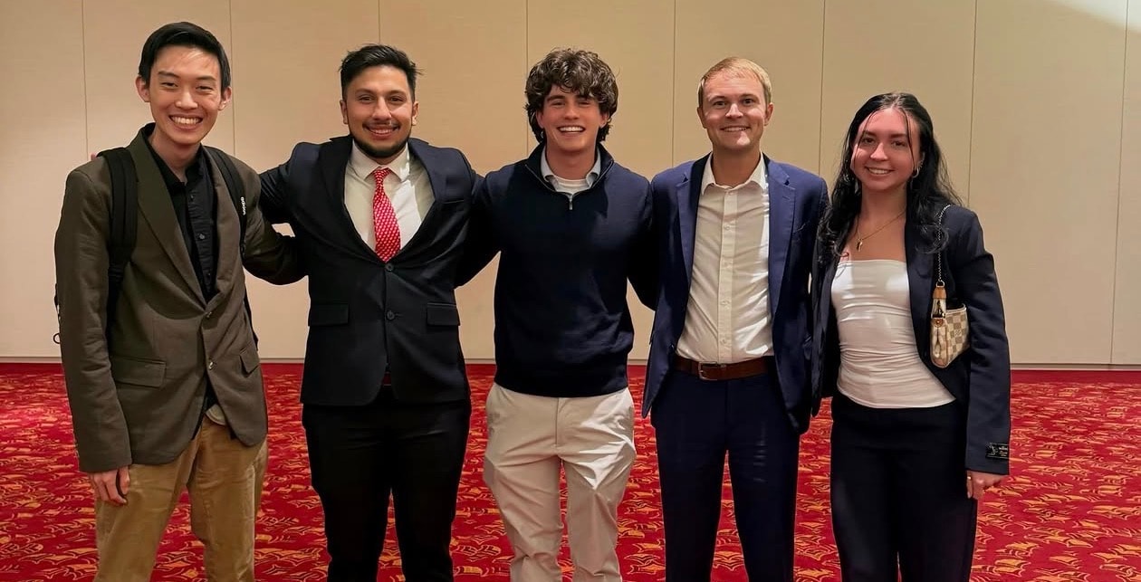 Sam Guerrero with coalition supporters at a campaign event