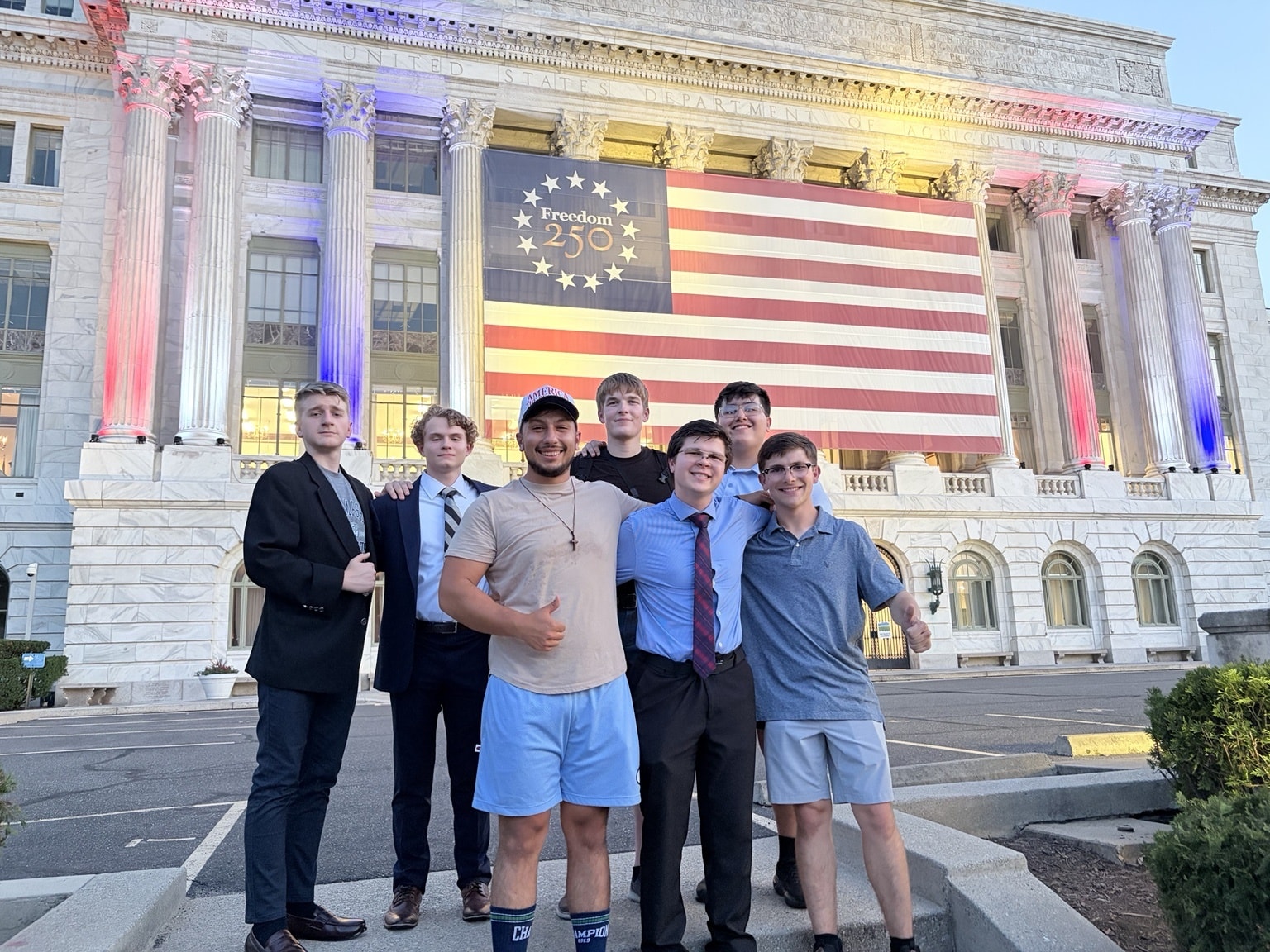 Sam Guerrero with fellow leaders in Washington D.C.